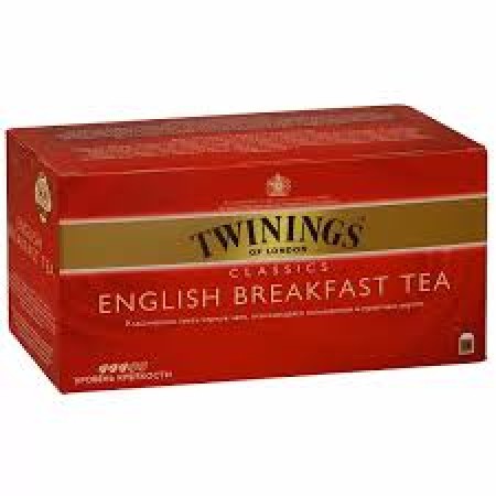 Чорний чай Twinings English Breakfast у пакетиках 25 шт